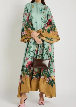 Magnifico printed silk maxi dress