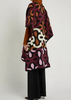 Maiolika patterned wool robe