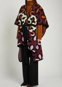 Maiolika patterned wool robe