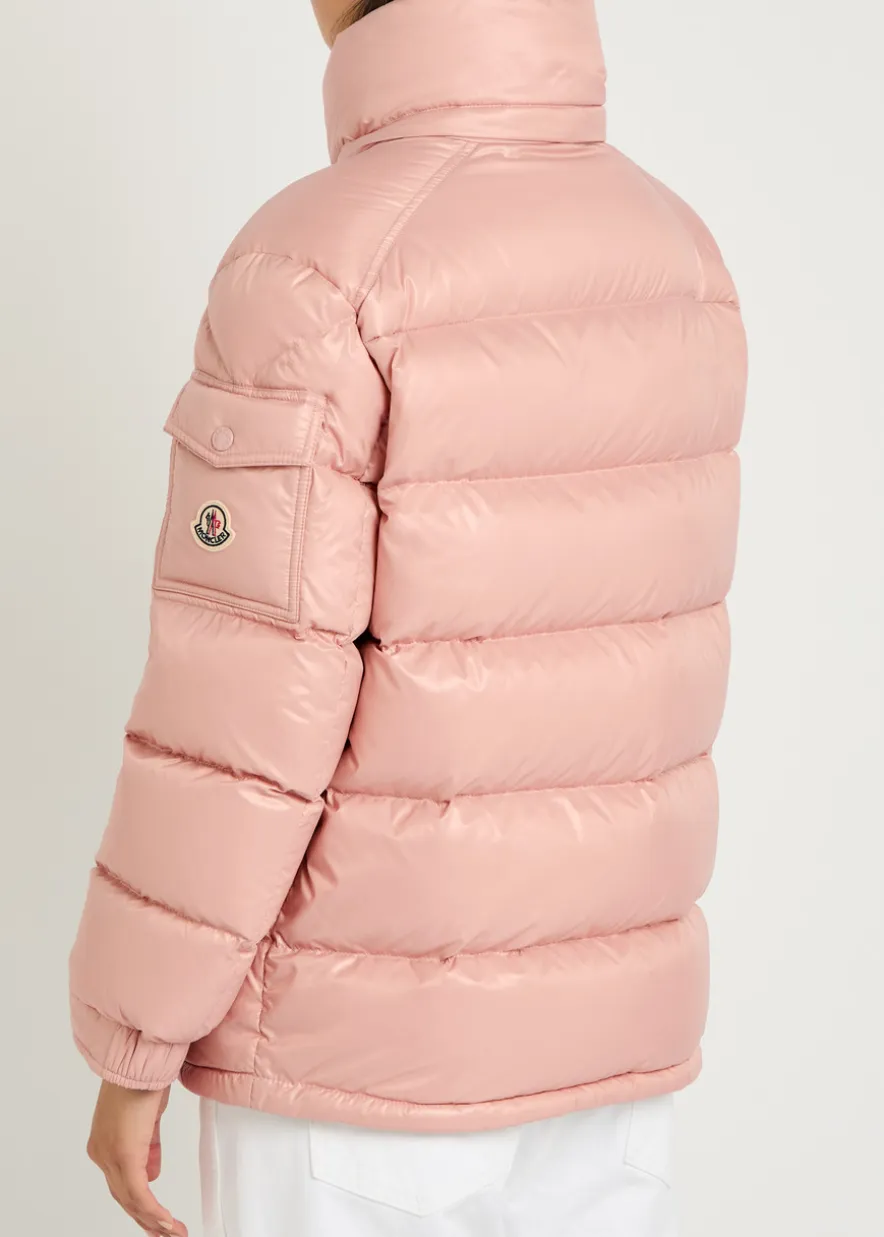Maire padded hooded laqué nylon jacket