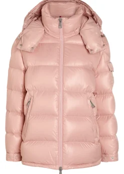 Maire padded hooded laqué nylon jacket