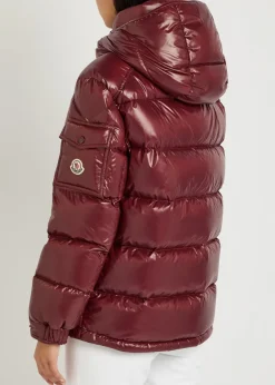Maire padded hooded laqué nylon jacket