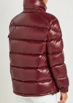 Maire padded hooded laqué nylon jacket