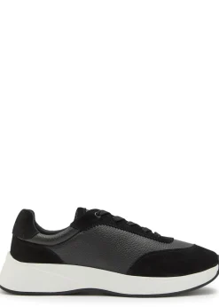 Maison panelled grained leather sneakers