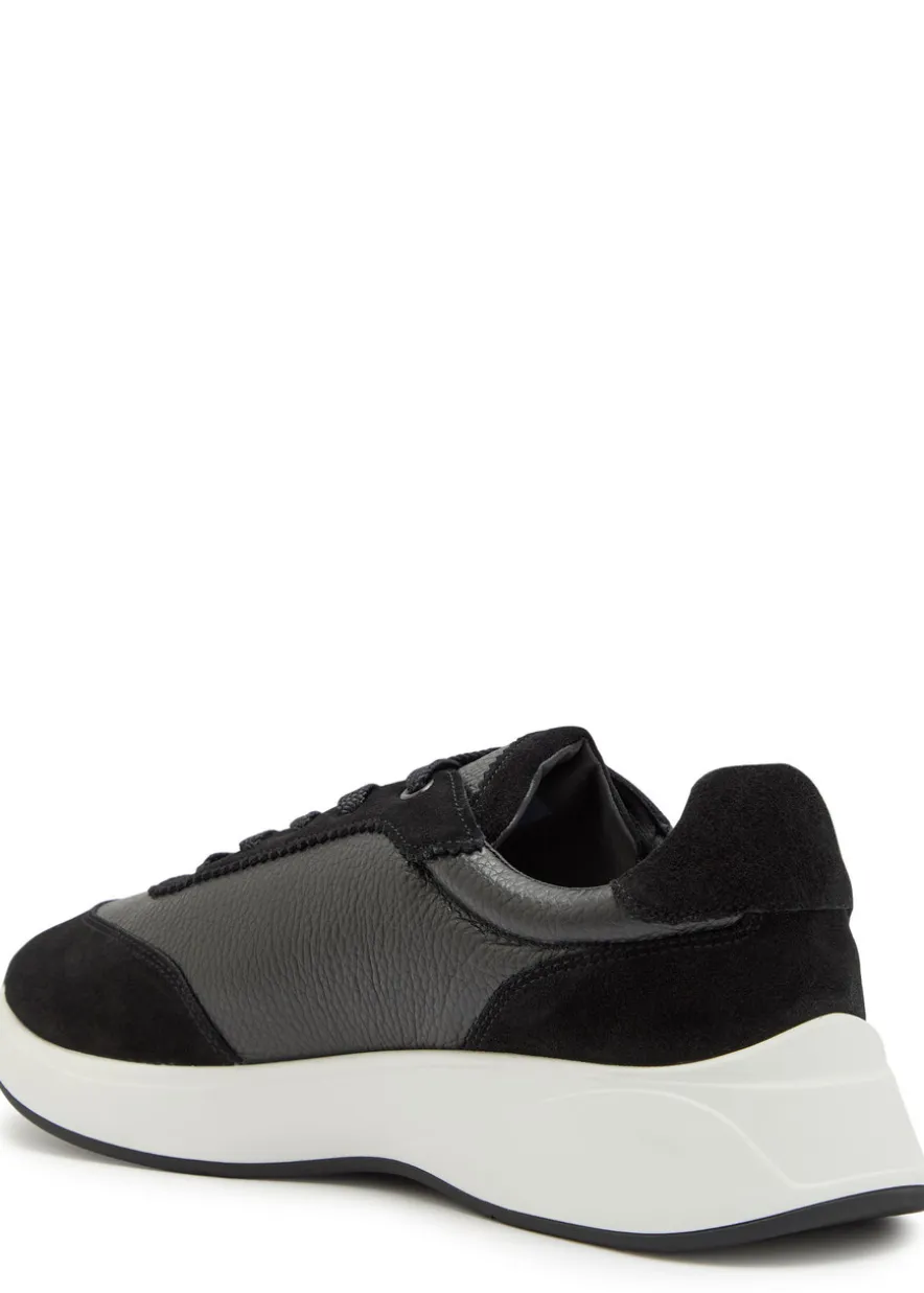 Maison panelled grained leather sneakers