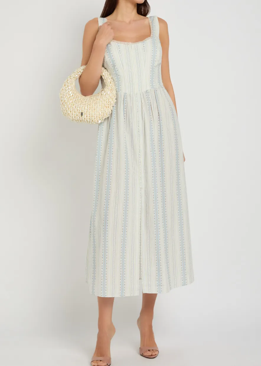 Majory floral cotton midi dress