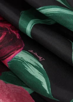 Make An Exit floral-print silk-twill top