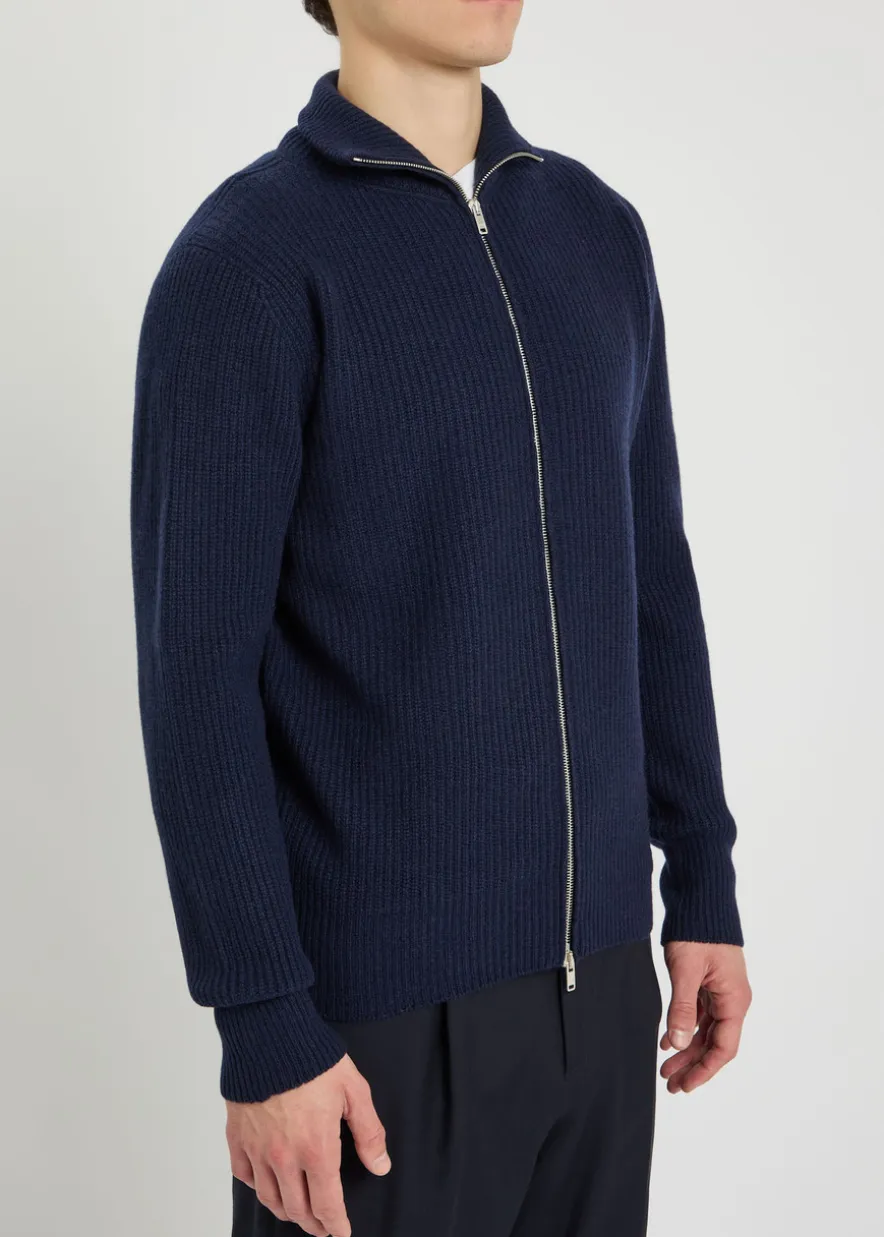 Mallam cashmere and wool-blend cardigan