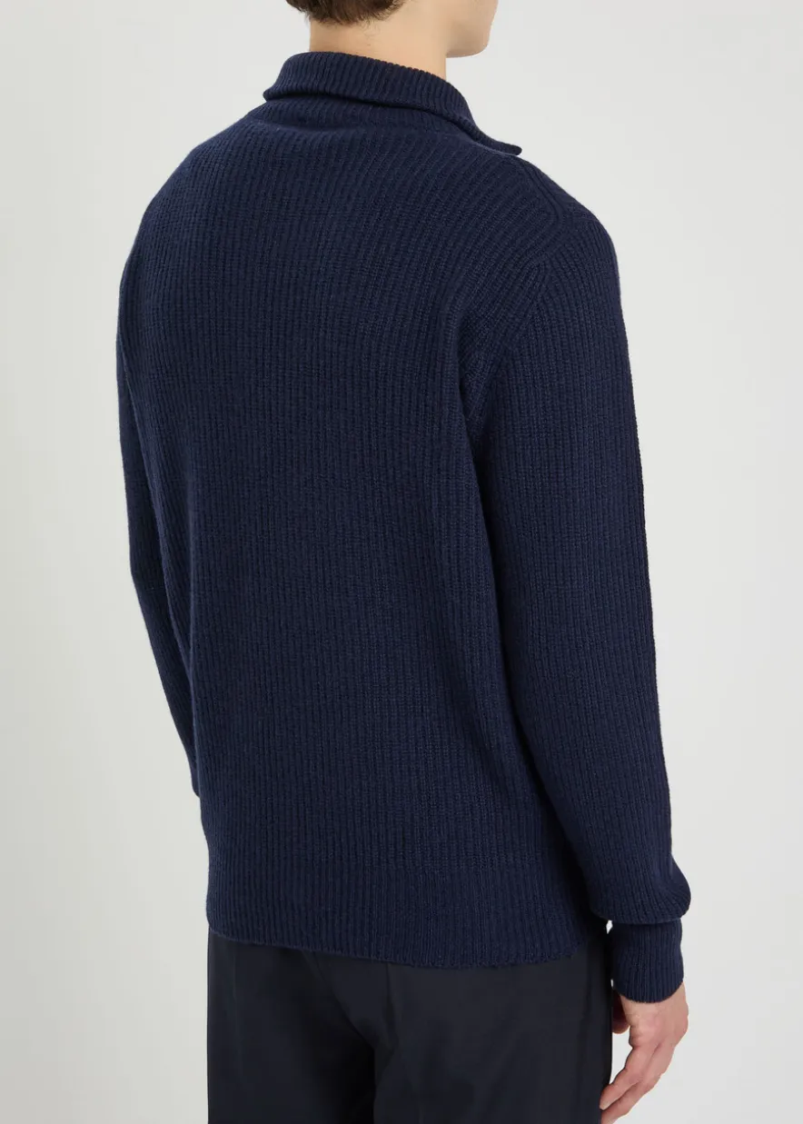 Mallam cashmere and wool-blend cardigan
