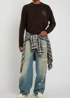 MA logo-appliquéd wool jumper
