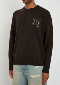 MA logo-appliquéd wool jumper