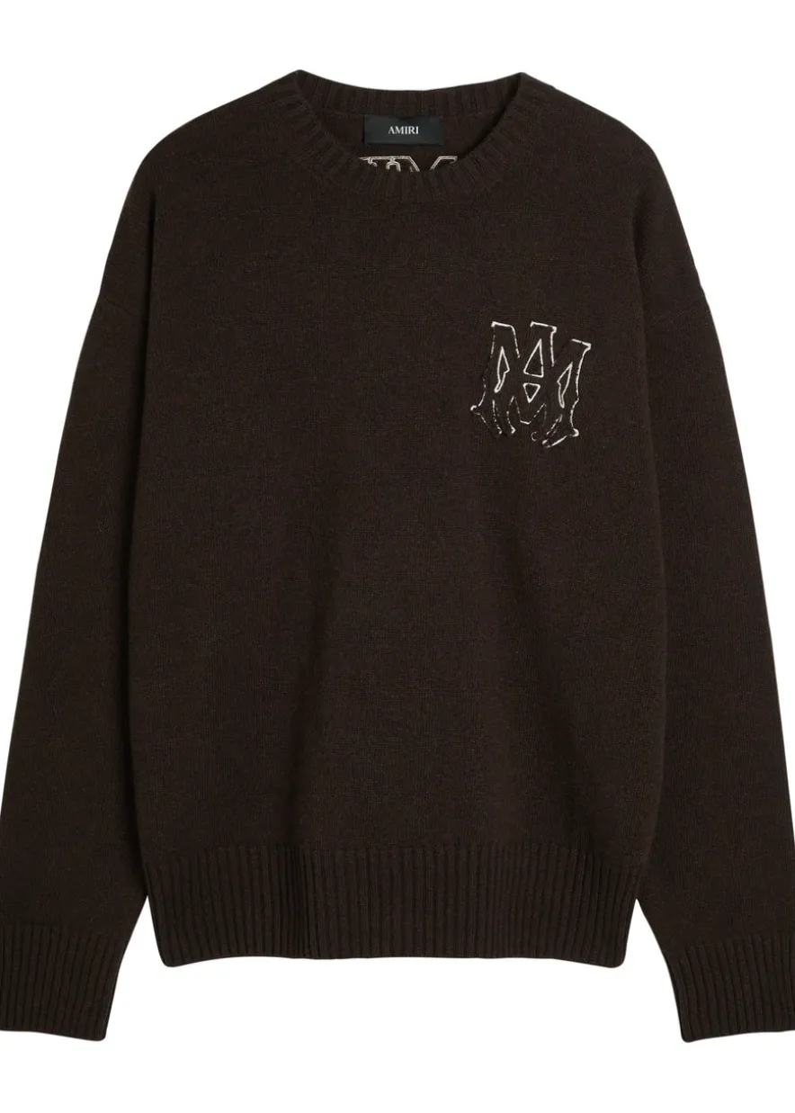 MA logo-appliquéd wool jumper