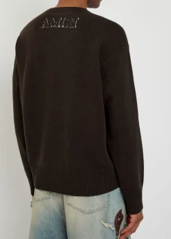 MA logo-appliquéd wool jumper