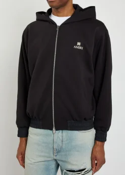 MA logo hooded jersey jacket