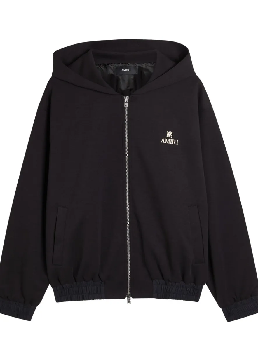 MA logo hooded jersey jacket