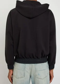 MA logo hooded jersey jacket