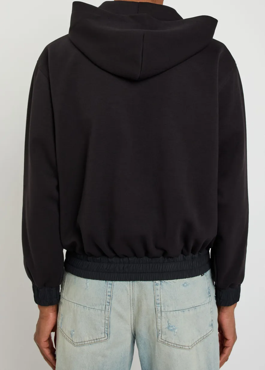 MA logo hooded jersey jacket