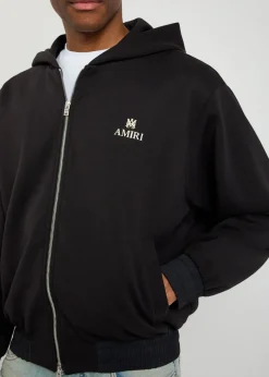 MA logo hooded jersey jacket