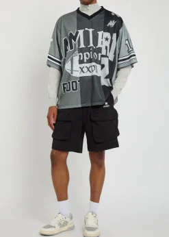 MA logo jersey cargo shorts
