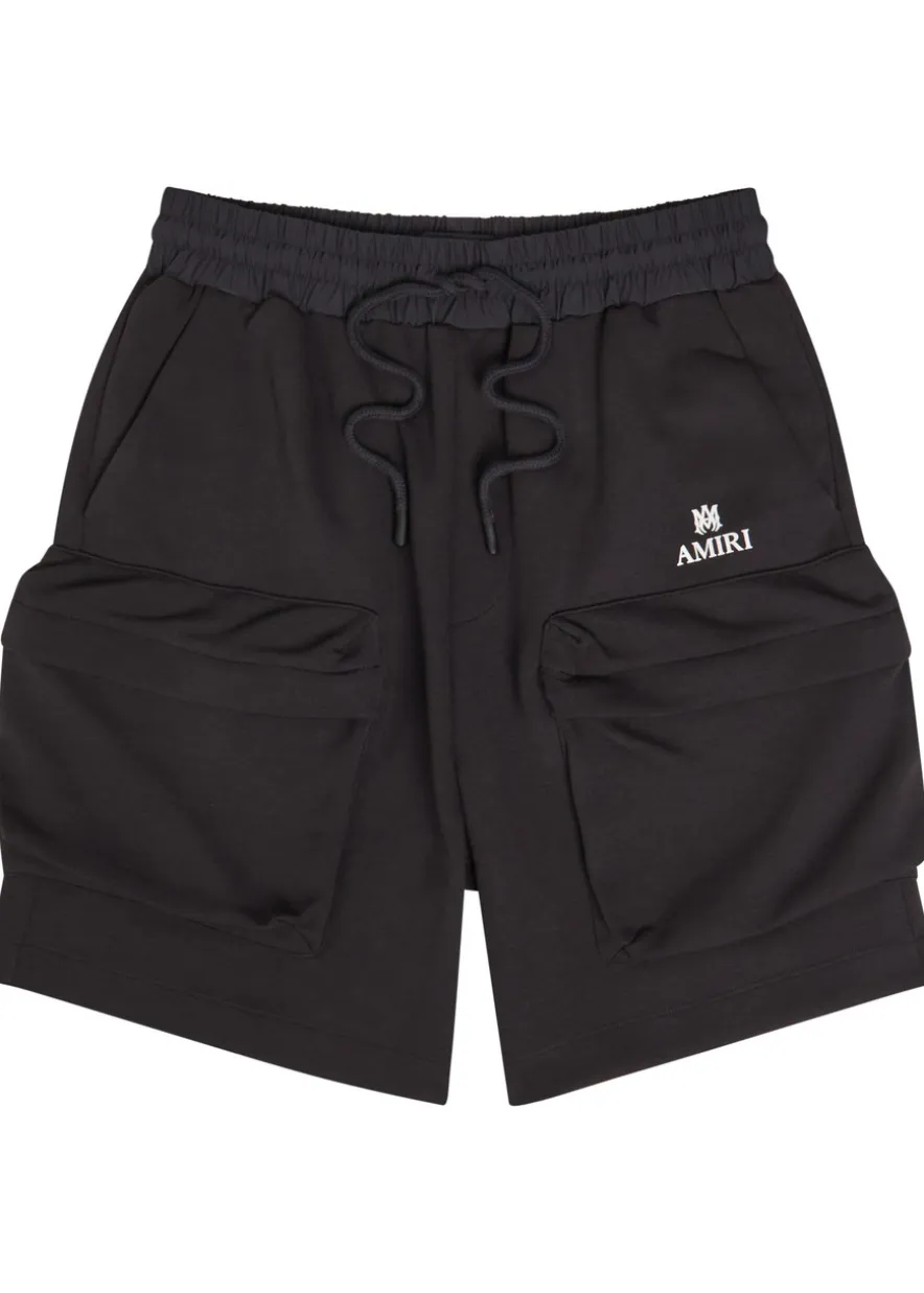 MA logo jersey cargo shorts