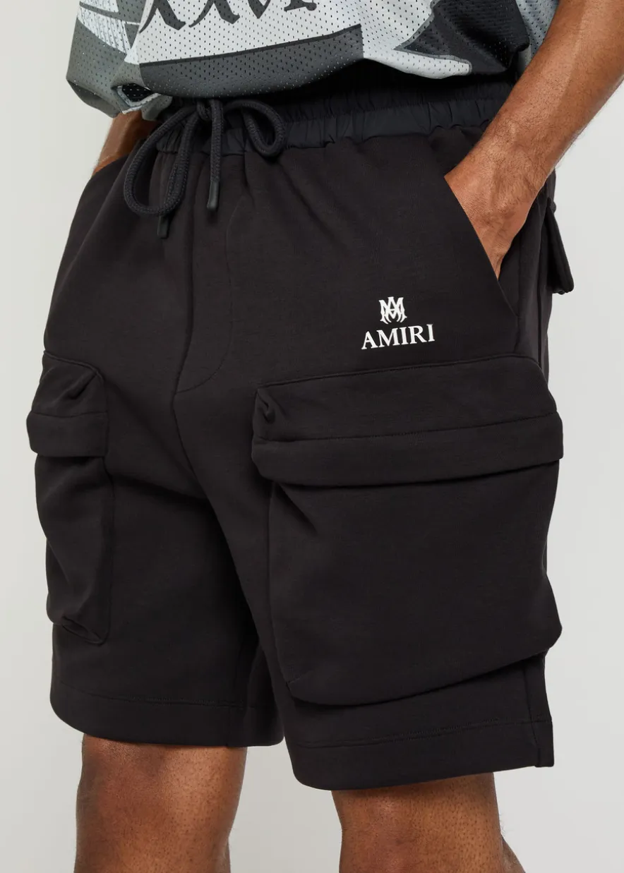 MA logo jersey cargo shorts