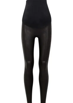 Mama faux leather maternity leggings
