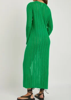Mamu open-knit maxi dress