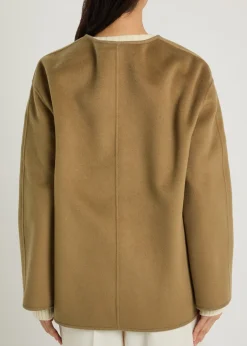 Mandarin wool and cashmere-blend jacket