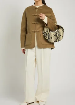 Mandarin wool and cashmere-blend jacket