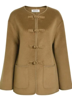 Mandarin wool and cashmere-blend jacket