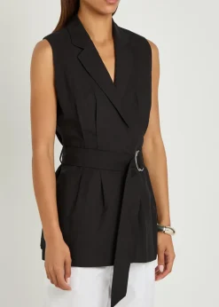 Mandi belted woven vest