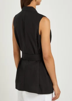 Mandi belted woven vest