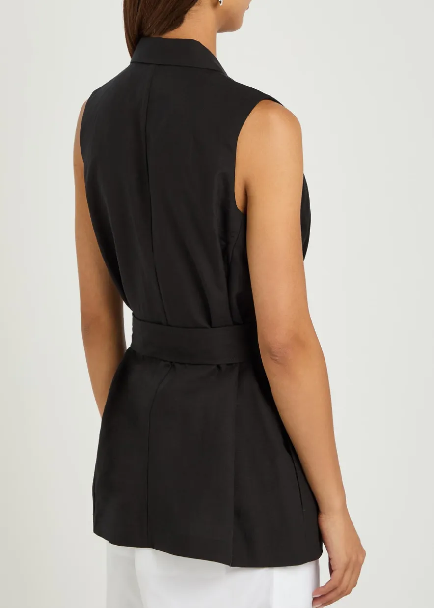Mandi belted woven vest