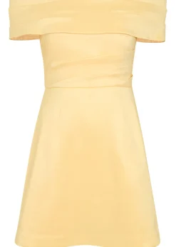 Mandy pleated slubbed-poplin mini dress