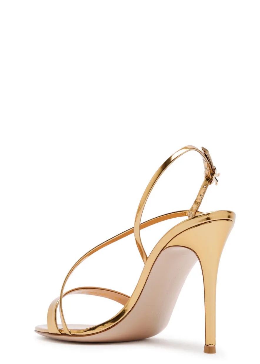 Manhattan 95 metallic leather sandals