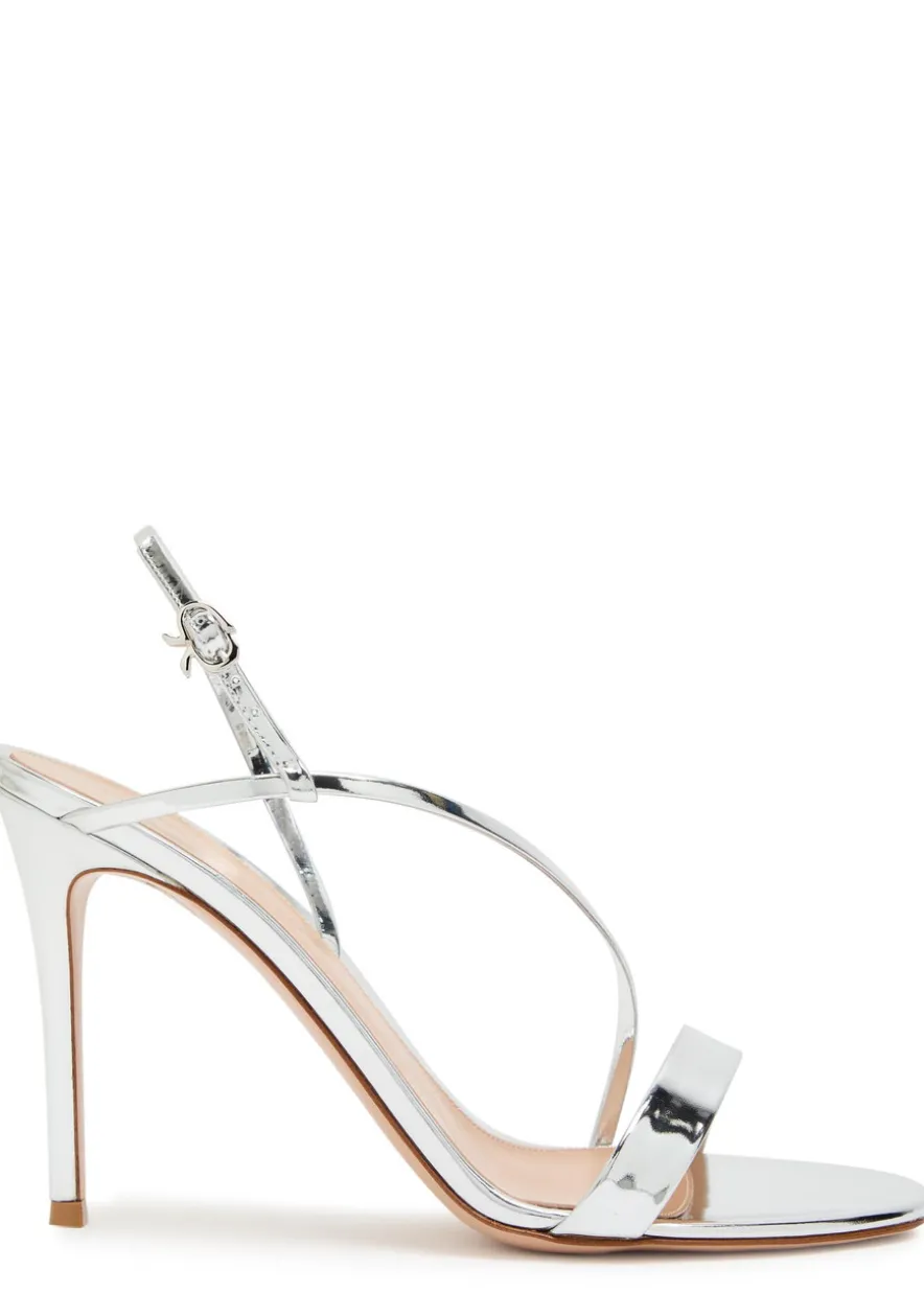 Manhattan 95 metallic leather sandals