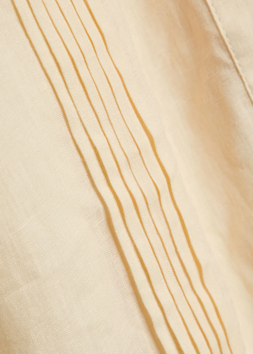 Manly Guayabera pleated linen shirt