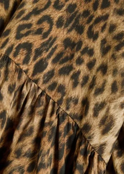 Manon leopard-print woven cover-up robe