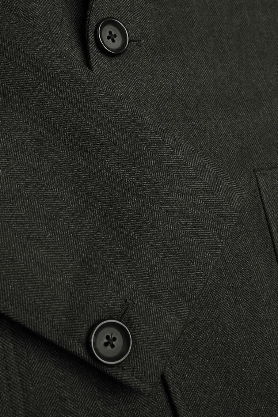 Mansfield herringbone cotton and wool-blend blazer