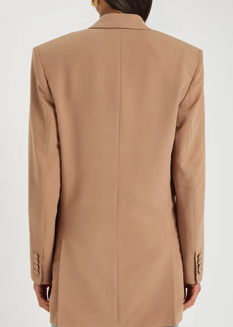 Manteau Oversized silk-chiffon blazer
