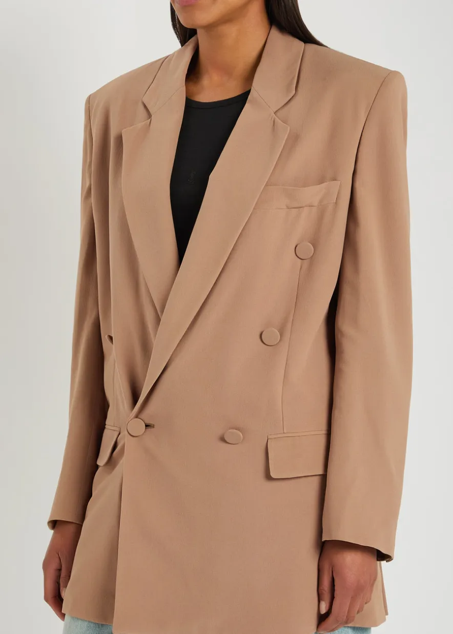 Manteau Oversized silk-chiffon blazer