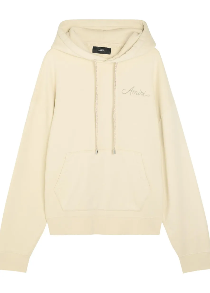 Ma Quad Checkerboard logo-embroidered hooded cotton sweatshirt