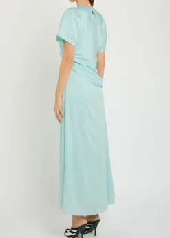 Marabella draped satin maxi dress