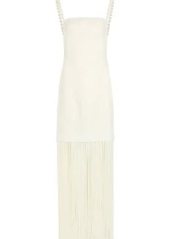 Mar Caribe fringed linen maxi dress