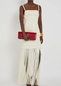 Mar Caribe fringed linen maxi dress