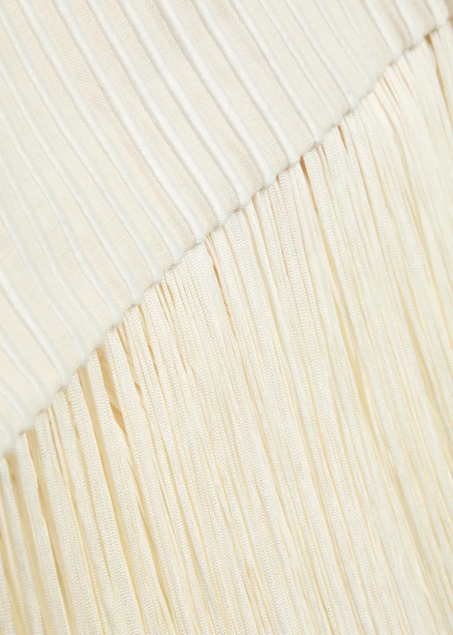 Mar Caribe fringed linen maxi dress