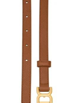Marcie grained-leather belt