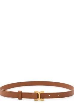 Marcie grained-leather belt