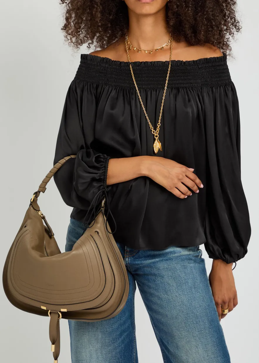 Marcie medium leather shoulder bag