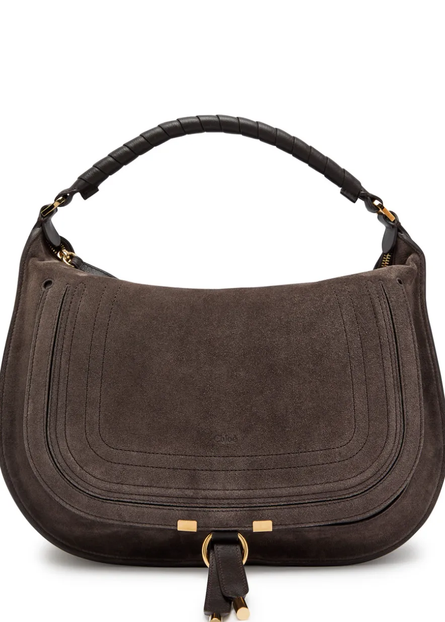 Marcie medium suede shoulder bag
